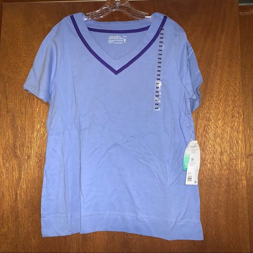 Women’s S JOCKEY Organic Cotton Purple HAWAIIAN TROPICAL Sleep Lounge Ensemble - Picture 5 of 16